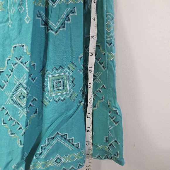 Wrangler Retro Teal Aztec Print Blouse! - Picture 4 of 4